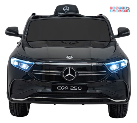 Mercedes Benz EQA 250 na akumulator - czarny, 4x35W 12V/10Ah, ekoskóra, EVA, LED, Bluetooth, pilot - [XMX-625]
