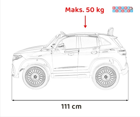 Mercedes Benz EQA 250 na akumulator - czarny, 4x35W 12V/10Ah, ekoskóra, EVA, LED, Bluetooth, pilot - [XMX-625]