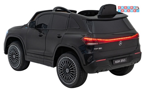 Mercedes Benz EQA 250 na akumulator - czarny, 4x35W 12V/10Ah, ekoskóra, EVA, LED, Bluetooth, pilot - [XMX-625]