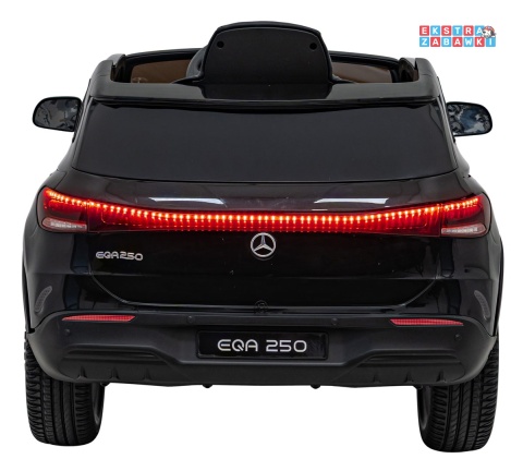 Mercedes Benz EQA 250 na akumulator - czarny, 4x35W 12V/10Ah, ekoskóra, EVA, LED, Bluetooth, pilot - [XMX-625]