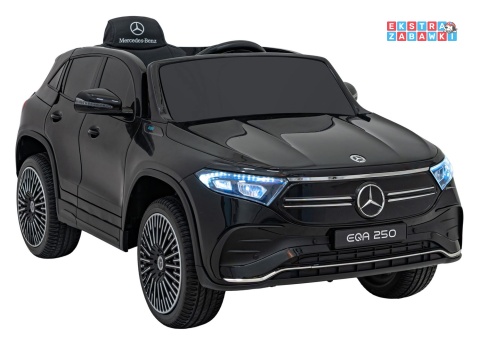 Mercedes Benz EQA 250 na akumulator - czarny, 4x35W 12V/10Ah, ekoskóra, EVA, LED, Bluetooth, pilot - [XMX-625]