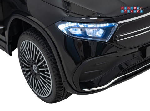 Mercedes Benz EQA 250 na akumulator - czarny, 4x35W 12V/10Ah, ekoskóra, EVA, LED, Bluetooth, pilot - [XMX-625]