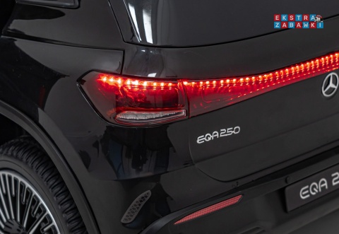 Mercedes Benz EQA 250 na akumulator - czarny, 4x35W 12V/10Ah, ekoskóra, EVA, LED, Bluetooth, pilot - [XMX-625]
