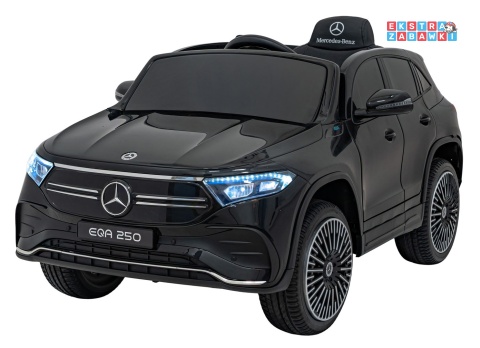 Mercedes Benz EQA 250 na akumulator - czarny, 4x35W 12V/10Ah, ekoskóra, EVA, LED, Bluetooth, pilot - [XMX-625]