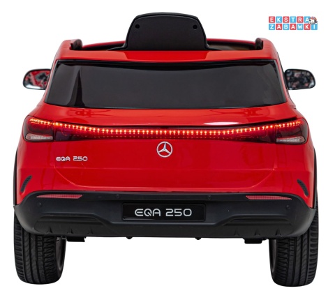 Mercedes Benz EQA 250 na akumulator - czerwony, 4x35W 12V/10Ah, ekoskóra, EVA, LED, Bluetooth, pilot - [XMX-625]