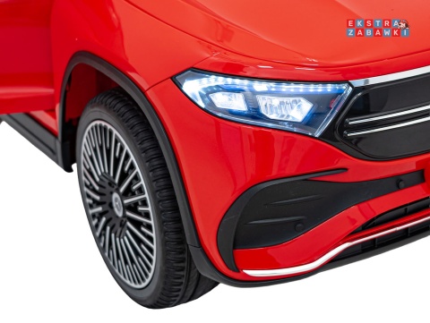 Mercedes Benz EQA 250 na akumulator - czerwony, 4x35W 12V/10Ah, ekoskóra, EVA, LED, Bluetooth, pilot - [XMX-625]