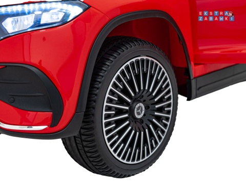 Mercedes Benz EQA 250 na akumulator - czerwony, 4x35W 12V/10Ah, ekoskóra, EVA, LED, Bluetooth, pilot - [XMX-625]