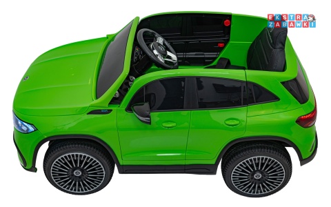 Mercedes Benz EQA 250 na akumulator - zielony, 4x35W 12V/10Ah, ekoskóra, EVA, LED, Bluetooth, pilot - [XMX-625]