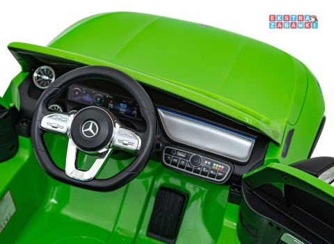 Mercedes Benz EQA 250 na akumulator - zielony, 4x35W 12V/10Ah, ekoskóra, EVA, LED, Bluetooth, pilot - [XMX-625]