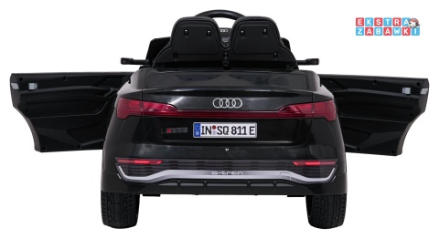 Audi SQ8 4x4 na akumulator - czarny, 4x35W 12V/9Ah, pilot, EVA, LED, ekoskóra, pas, panel muzyczny [HZB-SQ8]