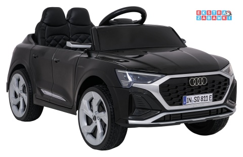 Audi SQ8 4x4 na akumulator - czarny, 4x35W 12V/9Ah, pilot, EVA, LED, ekoskóra, pas, panel muzyczny [HZB-SQ8]