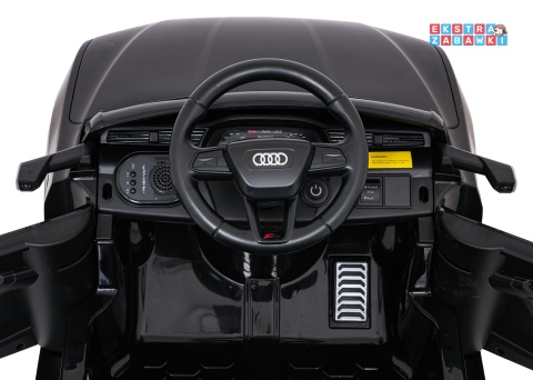 Audi SQ8 4x4 na akumulator - czarny, 4x35W 12V/9Ah, pilot, EVA, LED, ekoskóra, pas, panel muzyczny [HZB-SQ8]