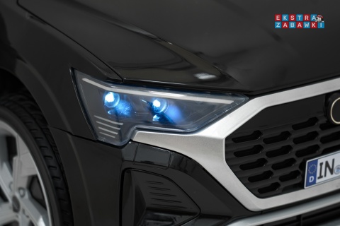 Audi SQ8 4x4 na akumulator - czarny, 4x35W 12V/9Ah, pilot, EVA, LED, ekoskóra, pas, panel muzyczny [HZB-SQ8]