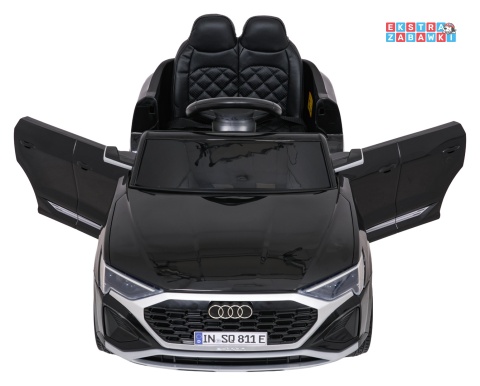 Audi SQ8 4x4 na akumulator - czarny, 4x35W 12V/9Ah, pilot, EVA, LED, ekoskóra, pas, panel muzyczny [HZB-SQ8]