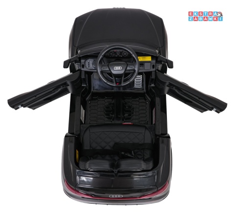 Audi SQ8 4x4 na akumulator - czarny, 4x35W 12V/9Ah, pilot, EVA, LED, ekoskóra, pas, panel muzyczny [HZB-SQ8]