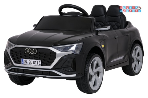 Audi SQ8 4x4 na akumulator - czarny, 4x35W 12V/9Ah, pilot, EVA, LED, ekoskóra, pas, panel muzyczny [HZB-SQ8]