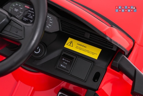 Audi SQ8 4x4 na akumulator - czerwony, 4x35W 12V/9Ah, pilot, EVA, LED, ekoskóra, pas, panel muzyczny [HZB-SQ8]