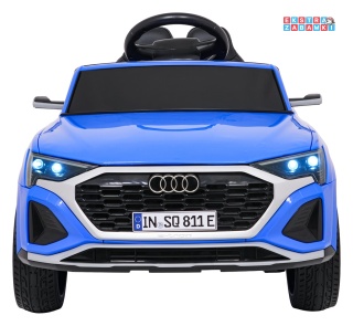 Audi SQ8 4x4 na akumulator - niebieski, 4x35W 12V/9Ah, pilot, EVA, LED, ekoskóra, pas, panel muzyczny [HZB-SQ8]