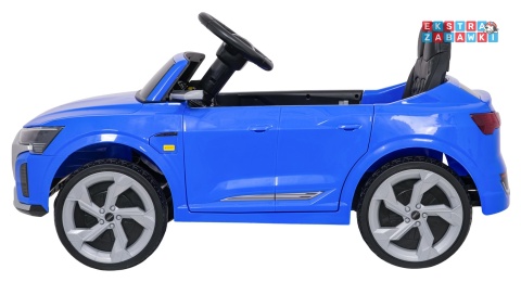 Audi SQ8 4x4 na akumulator - niebieski, 4x35W 12V/9Ah, pilot, EVA, LED, ekoskóra, pas, panel muzyczny [HZB-SQ8]