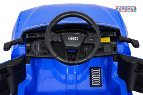 Audi SQ8 4x4 na akumulator - niebieski, 4x35W 12V/9Ah, pilot, EVA, LED, ekoskóra, pas, panel muzyczny [HZB-SQ8]