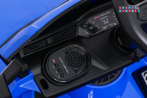 Audi SQ8 4x4 na akumulator - niebieski, 4x35W 12V/9Ah, pilot, EVA, LED, ekoskóra, pas, panel muzyczny [HZB-SQ8]