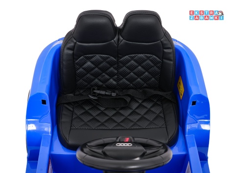 Audi SQ8 4x4 na akumulator - niebieski, 4x35W 12V/9Ah, pilot, EVA, LED, ekoskóra, pas, panel muzyczny [HZB-SQ8]