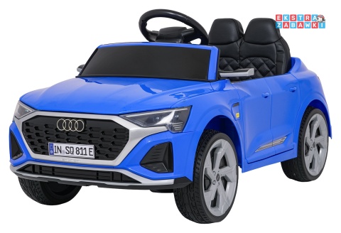 Audi SQ8 4x4 na akumulator - niebieski, 4x35W 12V/9Ah, pilot, EVA, LED, ekoskóra, pas, panel muzyczny [HZB-SQ8]