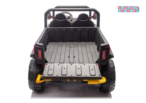 Buggy 6-kołowy z kiprą XB-1038A na akumulator - czerwony, 4x200W 24V/7Ah, pilot, EVA, LED, ekoskóra, pas [31822]