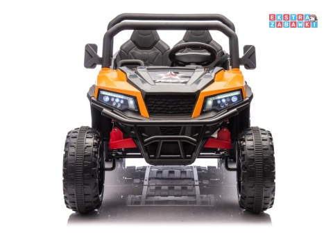 Buggy 6-kołowy z kiprą XB-1038A na akumulator - pomarańczowy, 4x200W 24V/7Ah, pilot, EVA, LED, ekoskóra, pas [31821]