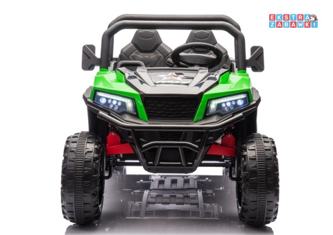 Buggy 6-kołowy z kiprą XB-1038A na akumulator - zielony, 4x200W 24V/7Ah, pilot, EVA, LED, ekoskóra, pas [31824]