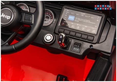 Jeep Rubicon DK-JWR556 na akumulator - pomarańczowy, 4x200W 24V/7Ah, pilot, EVA, LED, ekoskóra, pas panel muzyczny [29167]