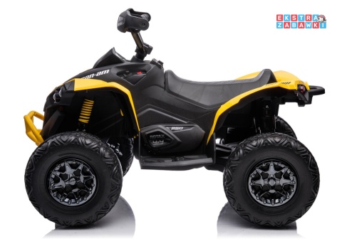 Quad DK-CA002 na akumulator - żółty, 4x45W 12V/7Ah, pilot, EVA, LED, ekoskóra, panel muzyczny z BT [31735]