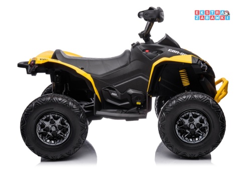 Quad DK-CA002 na akumulator - żółty, 4x45W 12V/7Ah, pilot, EVA, LED, ekoskóra, panel muzyczny z BT [31735]