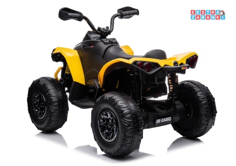 Quad DK-CA002 na akumulator - żółty, 4x45W 12V/7Ah, pilot, EVA, LED, ekoskóra, panel muzyczny z BT [31735]