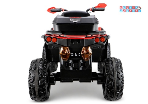 Quad XW-08 na akumulator - czerwony, 4x45W 12V/7Ah, do 7 km/h, EVA, LED, panel muzyczny z BT [29497]