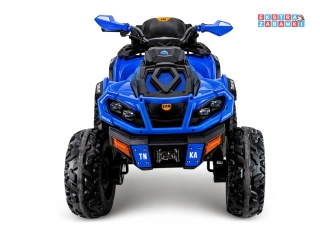 Quad XW-08 na akumulator - niebieski, 4x45W 12V/7Ah, do 7 km/h, EVA, LED, panel muzyczny z BT [29498]