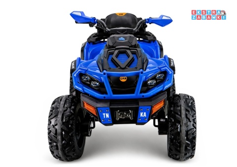 Quad XW-08 na akumulator - niebieski, 4x45W 12V/7Ah, do 7 km/h, EVA, LED, panel muzyczny z BT [29498]