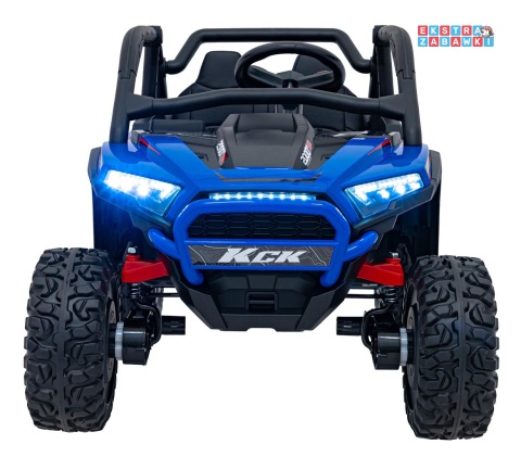 Buggy KCK 4x4 na akumulator - niebieski, 4x50W 24V/7Ah, pilot, ekoskóra, EVA, MP3, Bluetooth [XMX-639]