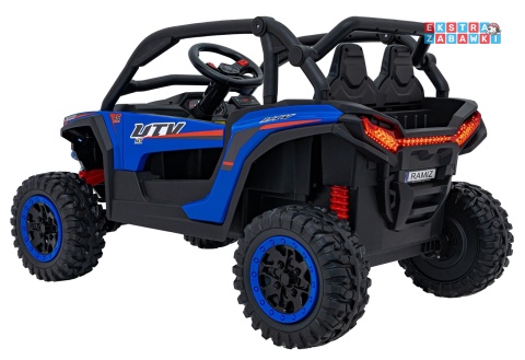 Buggy KCK 4x4 na akumulator - niebieski, 4x50W 24V/7Ah, pilot, ekoskóra, EVA, MP3, Bluetooth [XMX-639]