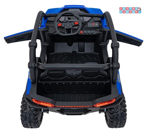 Buggy KCK 4x4 na akumulator - niebieski, 4x50W 24V/7Ah, pilot, ekoskóra, EVA, MP3, Bluetooth [XMX-639]
