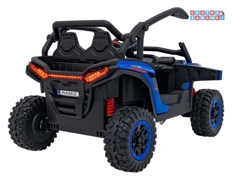 Buggy KCK 4x4 na akumulator - niebieski, 4x50W 24V/7Ah, pilot, ekoskóra, EVA, MP3, Bluetooth [XMX-639]