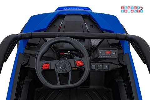 Buggy KCK 4x4 na akumulator - niebieski, 4x50W 24V/7Ah, pilot, ekoskóra, EVA, MP3, Bluetooth [XMX-639]