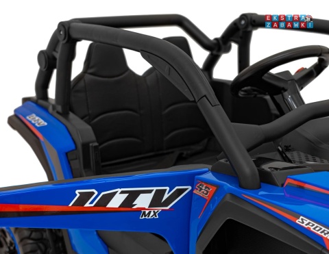 Buggy KCK 4x4 na akumulator - niebieski, 4x50W 24V/7Ah, pilot, ekoskóra, EVA, MP3, Bluetooth [XMX-639]