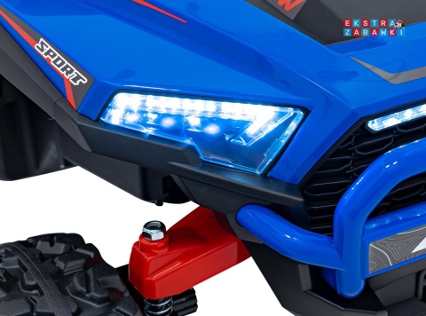 Buggy KCK 4x4 na akumulator - niebieski, 4x50W 24V/7Ah, pilot, ekoskóra, EVA, MP3, Bluetooth [XMX-639]