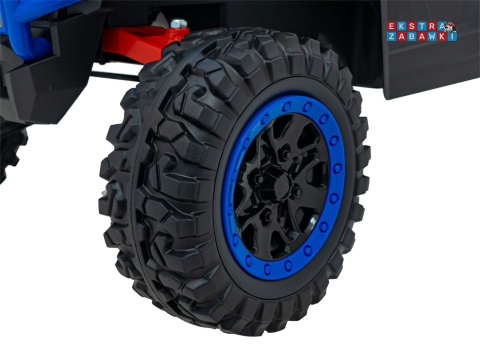 Buggy KCK 4x4 na akumulator - niebieski, 4x50W 24V/7Ah, pilot, ekoskóra, EVA, MP3, Bluetooth [XMX-639]