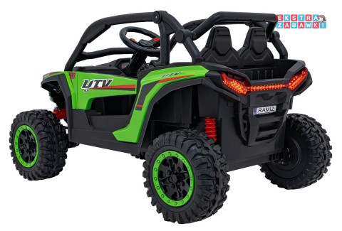 Buggy KCK 4x4 na akumulator - zielony, 4x50W 24V/7Ah, pilot, ekoskóra, EVA, MP3, Bluetooth [XMX-639]