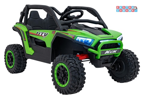 Buggy KCK 4x4 na akumulator - zielony, 4x50W 24V/7Ah, pilot, ekoskóra, EVA, MP3, Bluetooth [XMX-639]