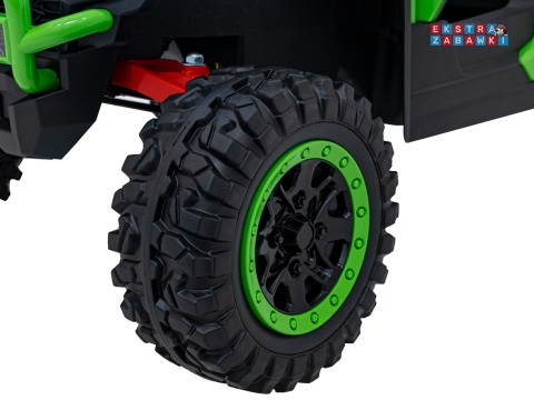Buggy KCK 4x4 na akumulator - zielony, 4x50W 24V/7Ah, pilot, ekoskóra, EVA, MP3, Bluetooth [XMX-639]