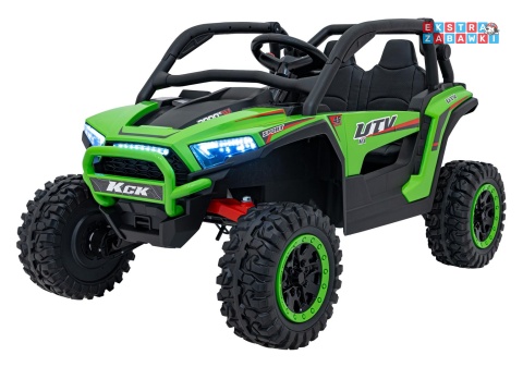 Buggy KCK 4x4 na akumulator - zielony, 4x50W 24V/7Ah, pilot, ekoskóra, EVA, MP3, Bluetooth [XMX-639]
