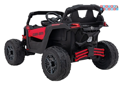 Buggy Maverick ATV CAN-AM na akumulator - czerwony, 4x200W 24V/5Ah, pilot, EVA, pokrowiec, LED, MP3, BT [CA003]